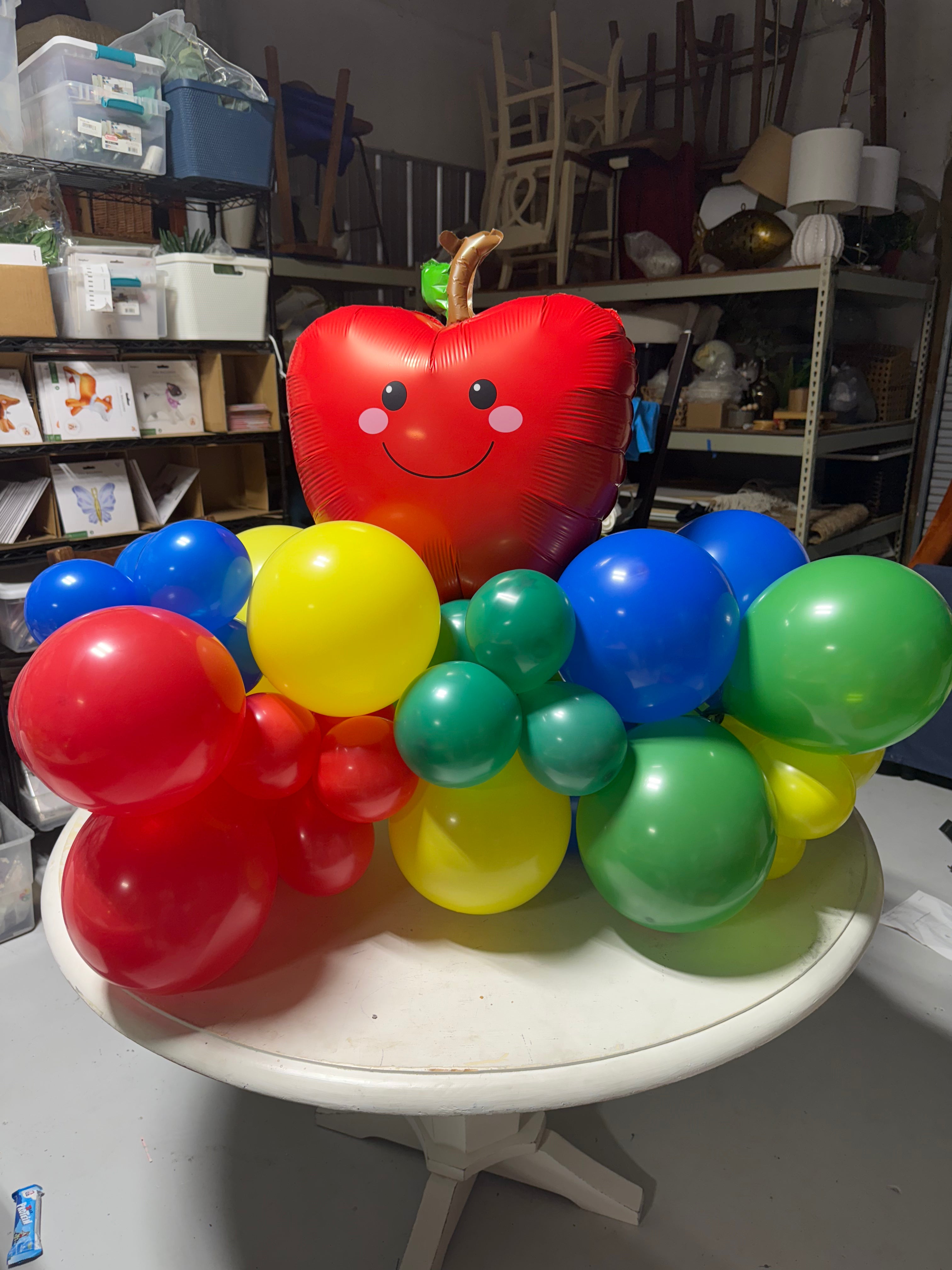 Smiling Red Apple 21" Foil Balloon