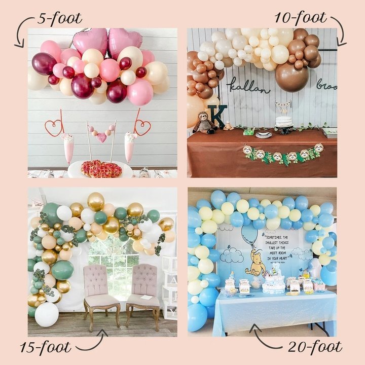 Candy Cane Lane Balloon Arch Kit (8 Feet) - Balloon Garland Kit - Ellie's Party Supply