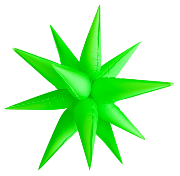 Neon Lime Green Starburst Cluster Balloon – 19", 26"| Ellie’s Party Supply - Ellie's Party Supply