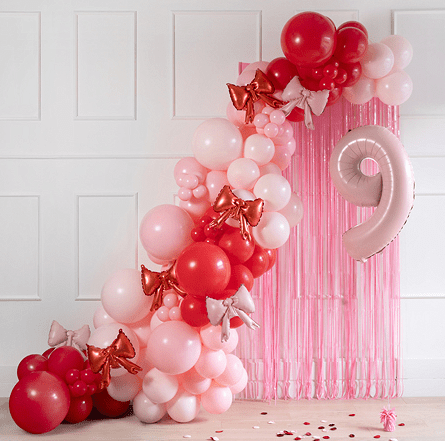 Powder Pink Foil Bow Balloons – 5 Pack | Ellie’s Party Supply - Ellie's Party Supply