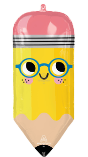 Smiley Pencil 31" Jumbo Balloon - Ellie's Party Supply