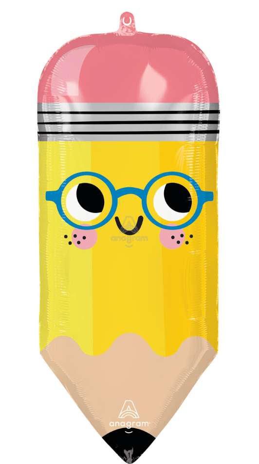 Smiley Pencil 31" Jumbo Balloon - Ellie's Party Supply