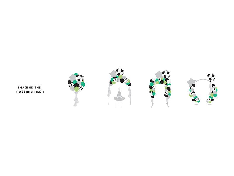 Soccer Balloon Garland - Sports Party Backdrop | 150x126 cm - Ellie's Party Supply