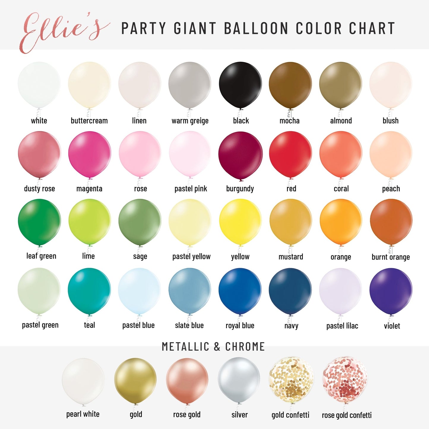 3-Foot Giant Balloons - Ellie's Party Supply