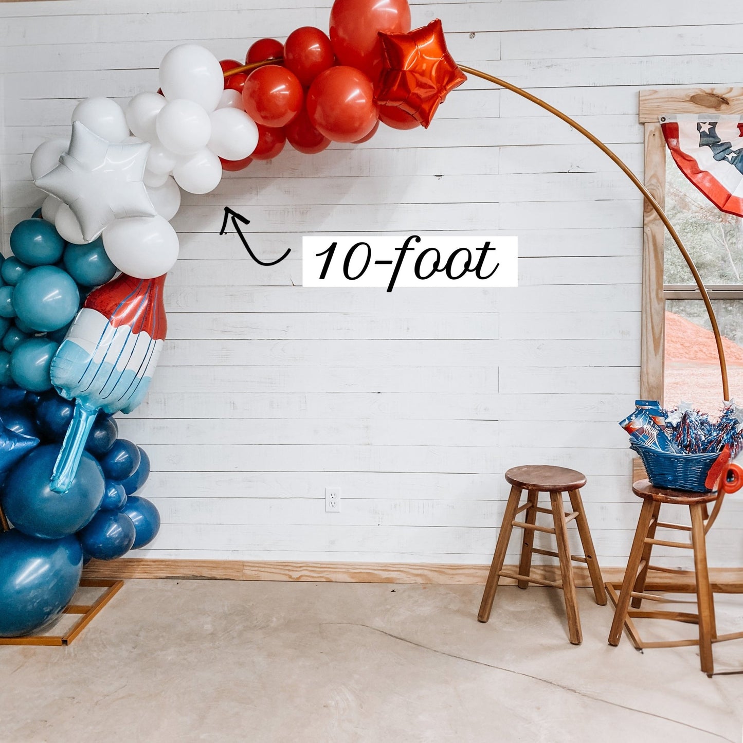 4th of July Balloon Arch - Patriotic Balloon Garland Kit - Ellie's Party Supply