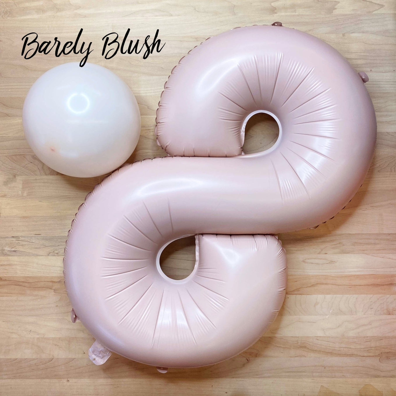 Giant 32 inch blush pink foil number balloon for bridal shower baby shower birthday bachelorette party