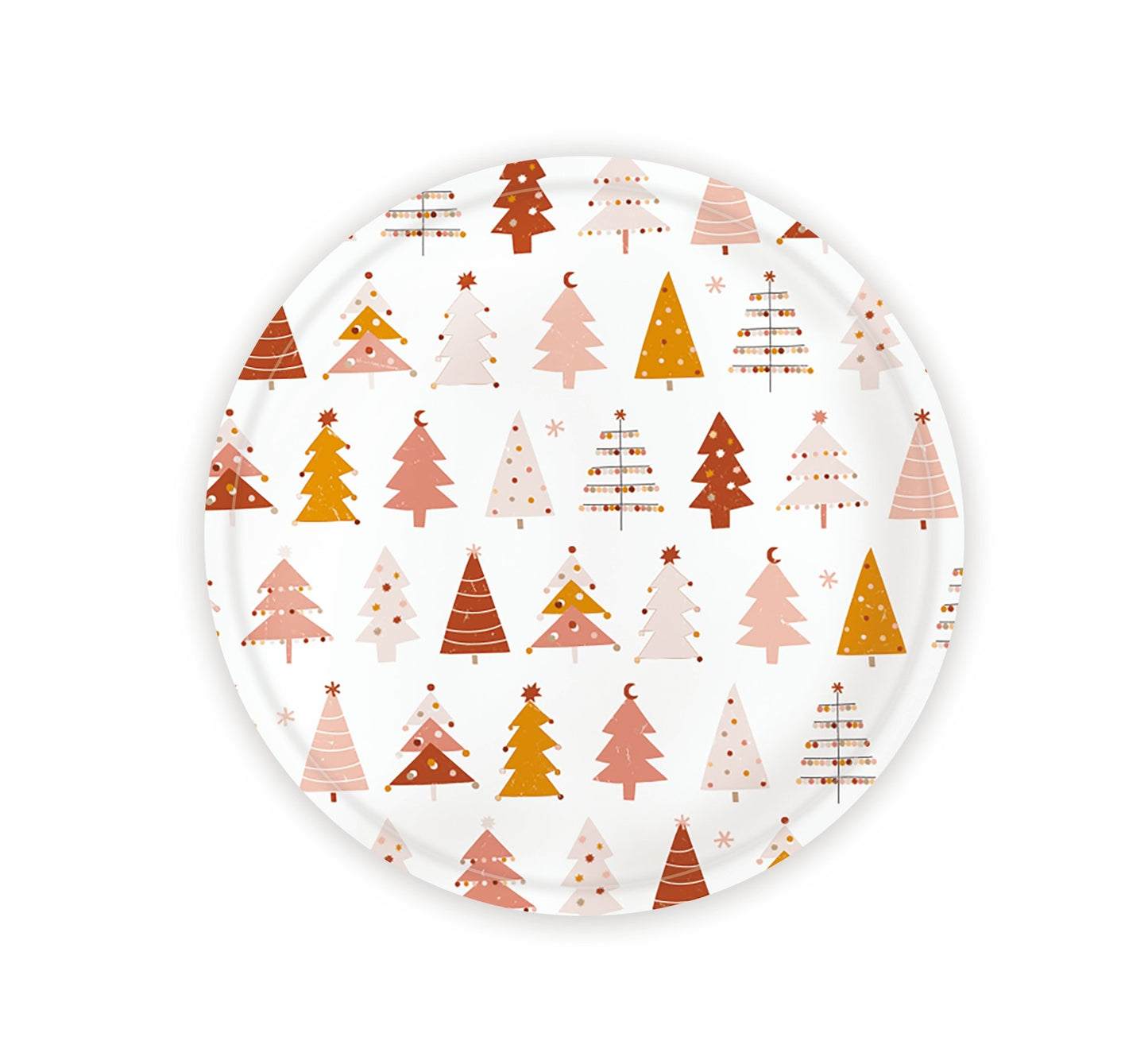 Boho Christmas Tree Icon Plates (Set of 8) - Ellie's Party Supply