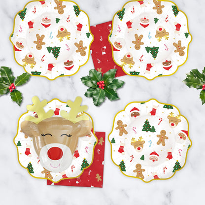 Classic Red Christmas Icon Napkins (Set of 16) - Ellie's Party Supply