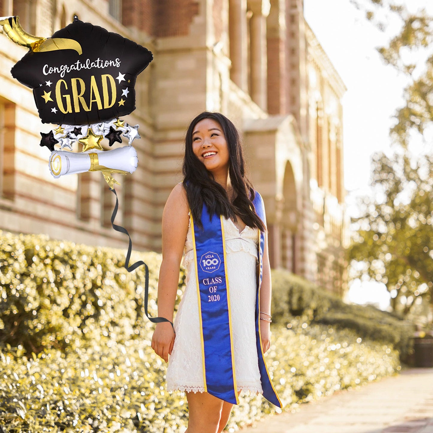 Congratulations Grad Graduation Cap & Diploma Balloon 35" - Ellie's Party Supply