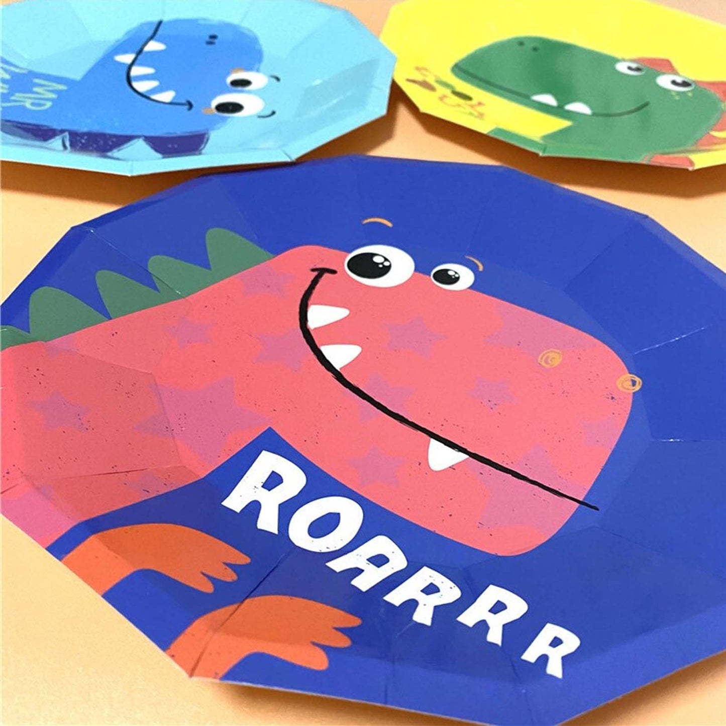 Dinosaur Party Paper Plates (Set of 8) - Ellie's Party Supply