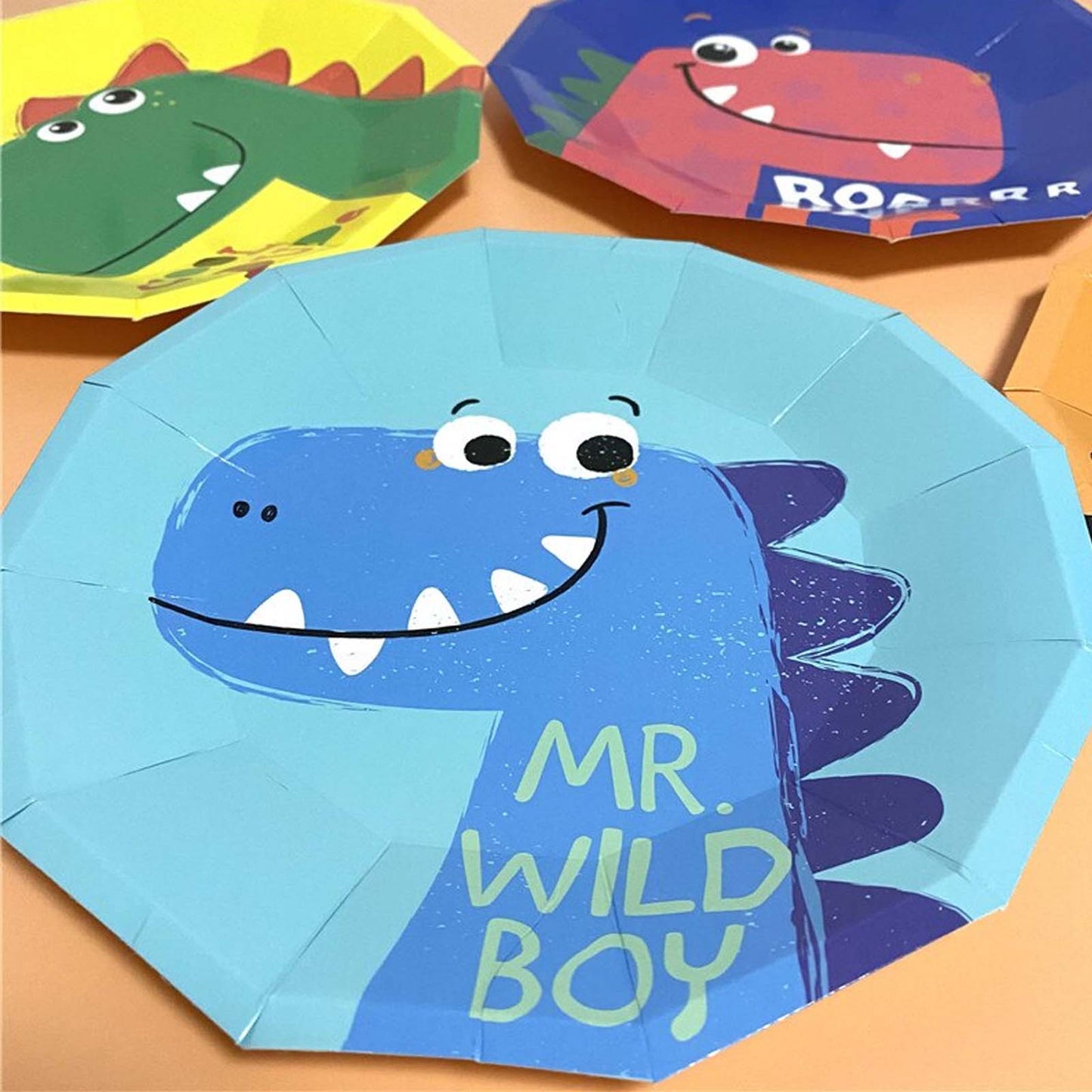 Dinosaur Party Paper Plates (Set of 8) - Ellie's Party Supply