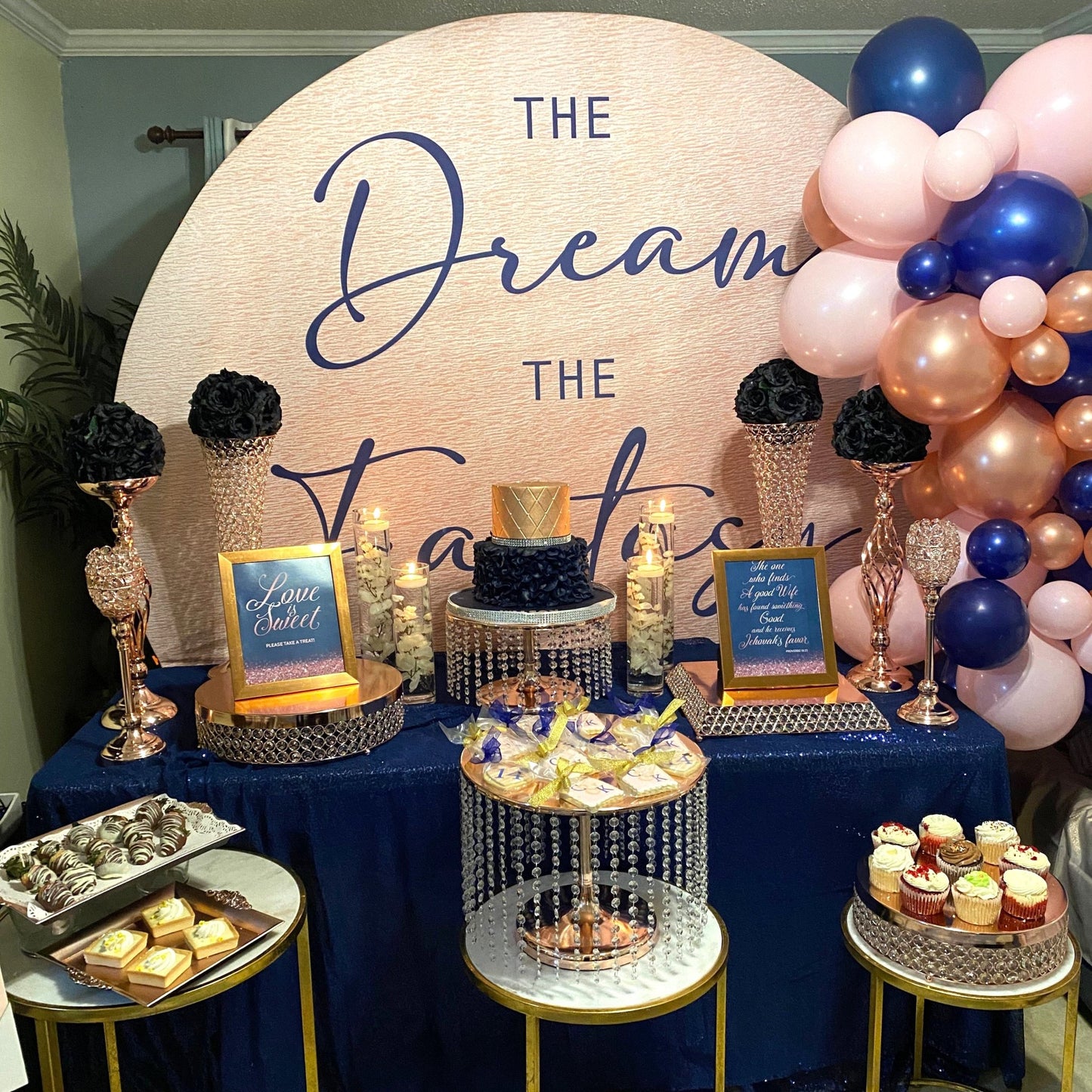 Gender Reveal Balloon Arch - Navy & Pink Balloon Garland Kit - Ellie's Party Supply