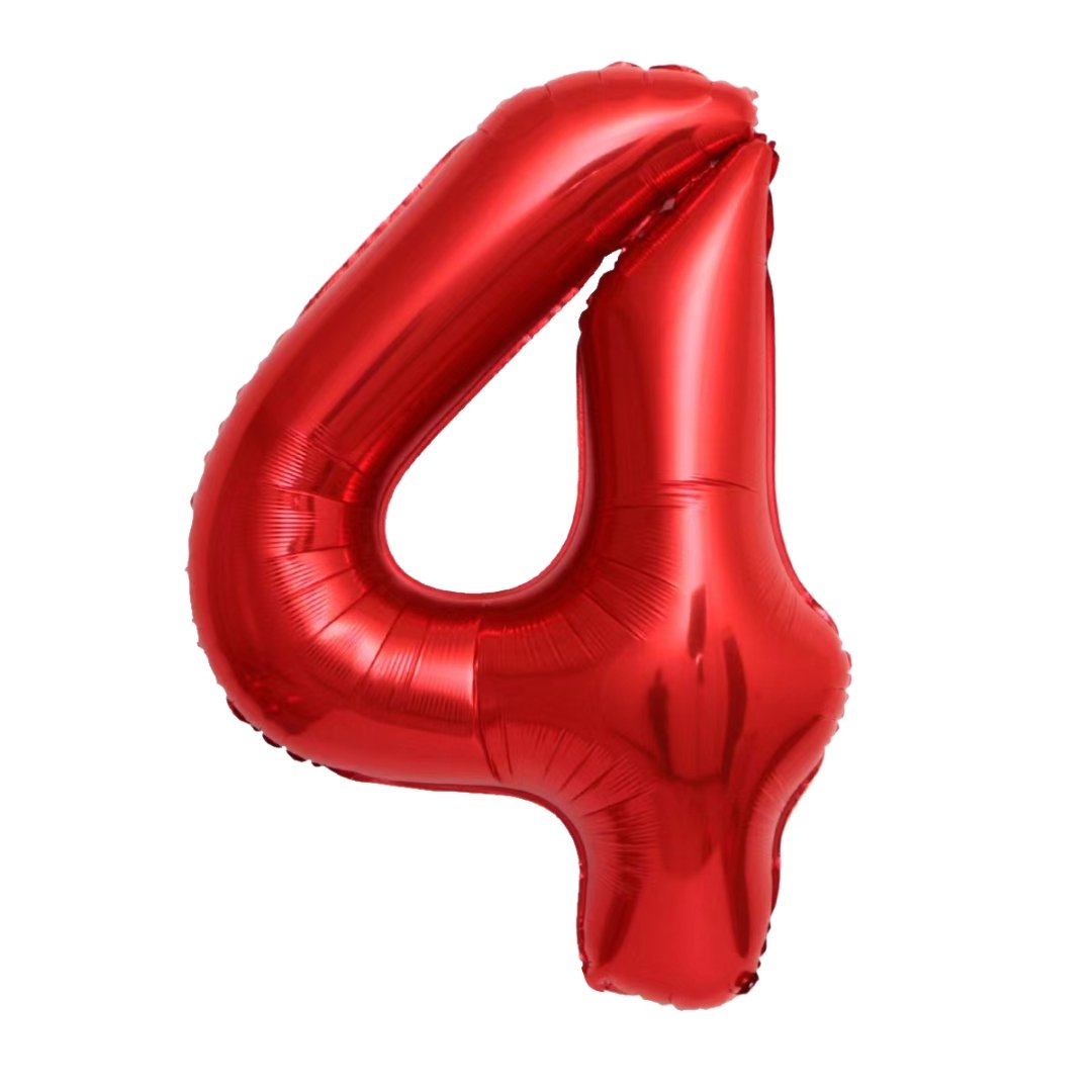 Giant Red Mylar Foil Number Balloons (42 Inches) - Ellie's Party Supply