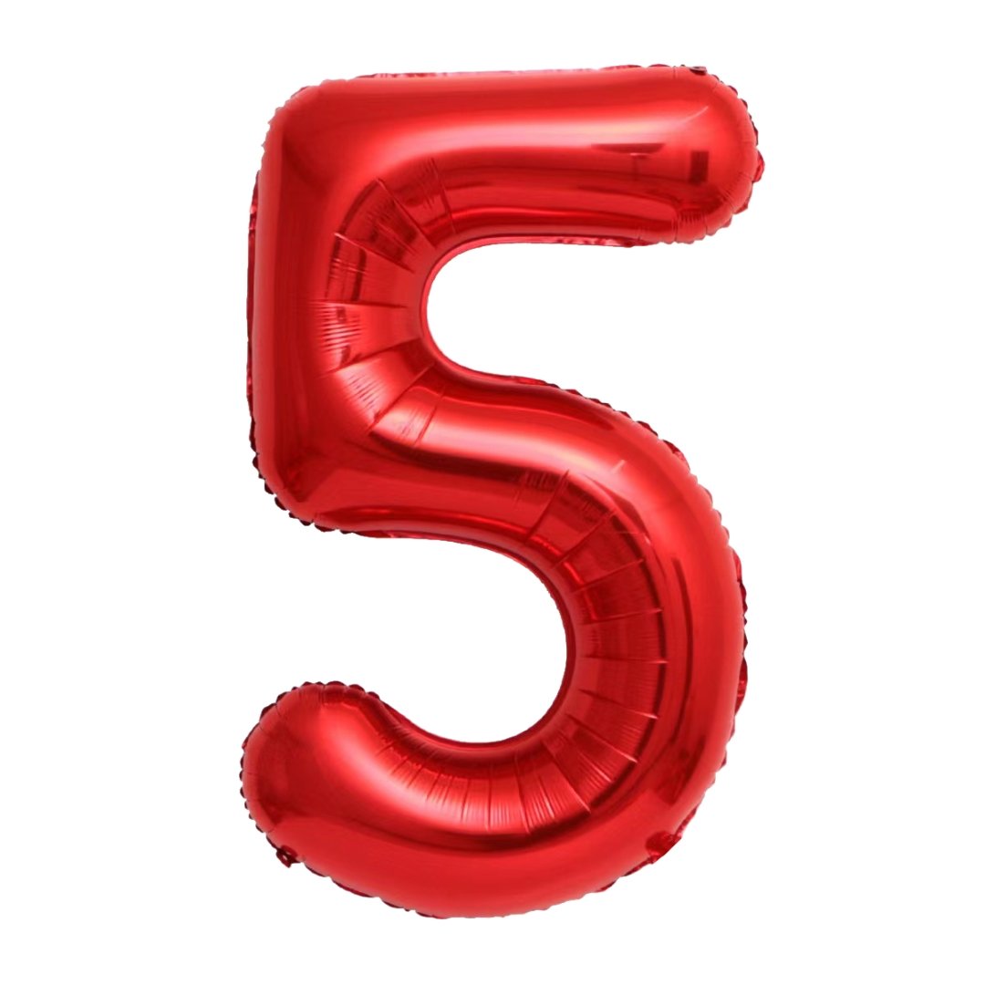 Giant Red Mylar Foil Number Balloons (42 Inches) - Ellie's Party Supply