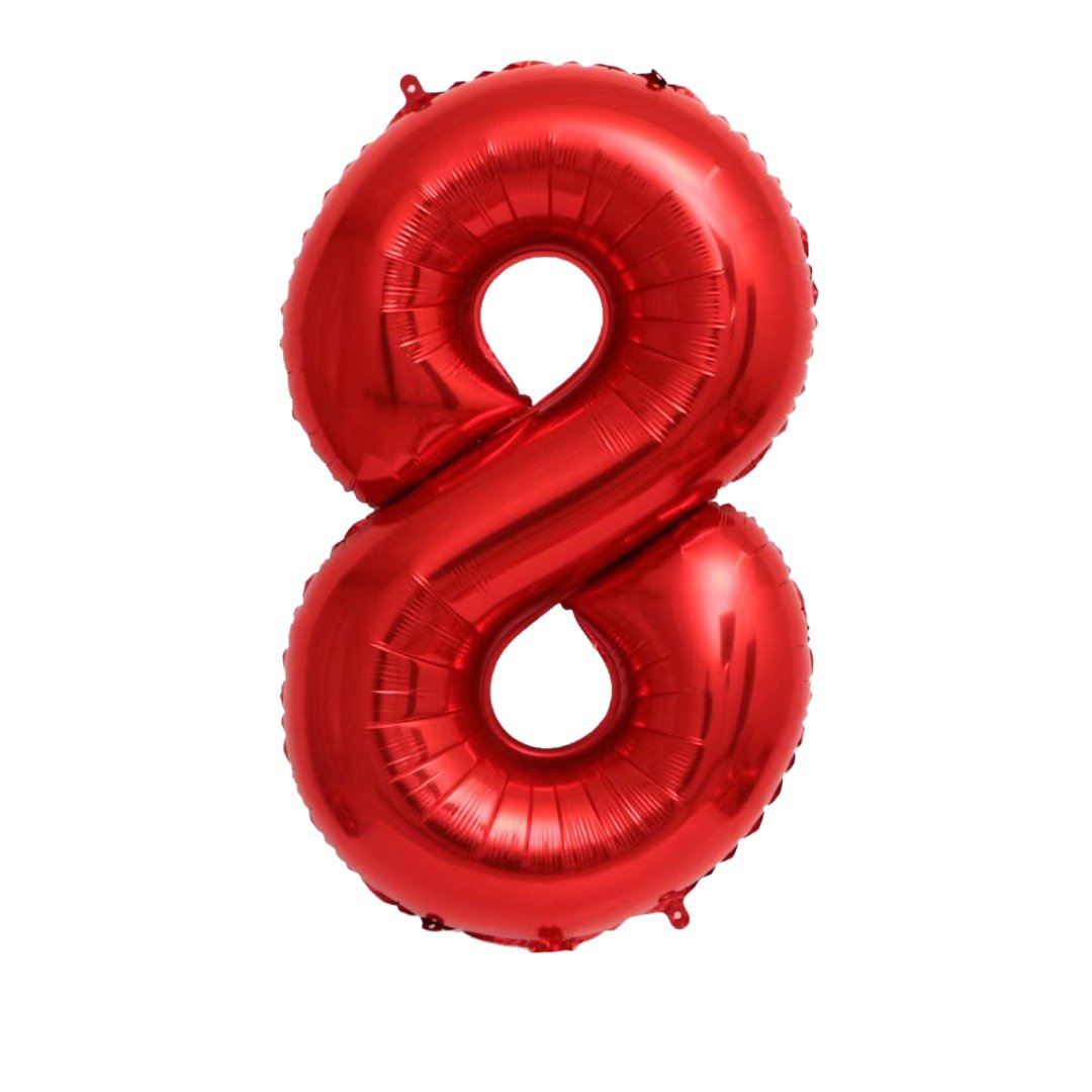 Giant Red Mylar Foil Number Balloons (42 Inches) - Ellie's Party Supply