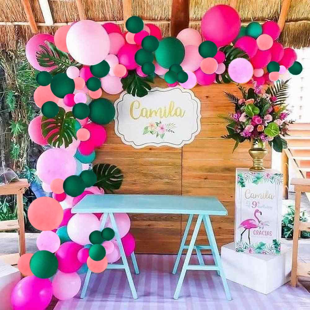 Girls Safari Balloon Arch - Pink Balloon Garland Kit - Ellie's Party Supply