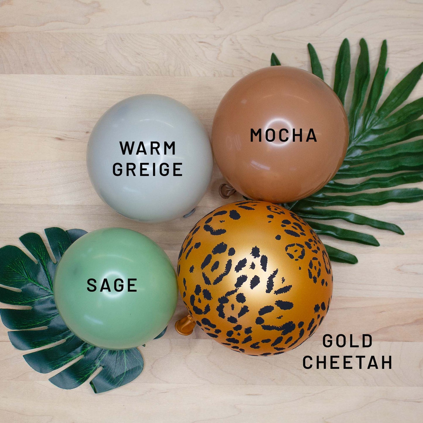 Gold Leopard Print Latex Balloons (10 Pack) - Ellie's Party Supply