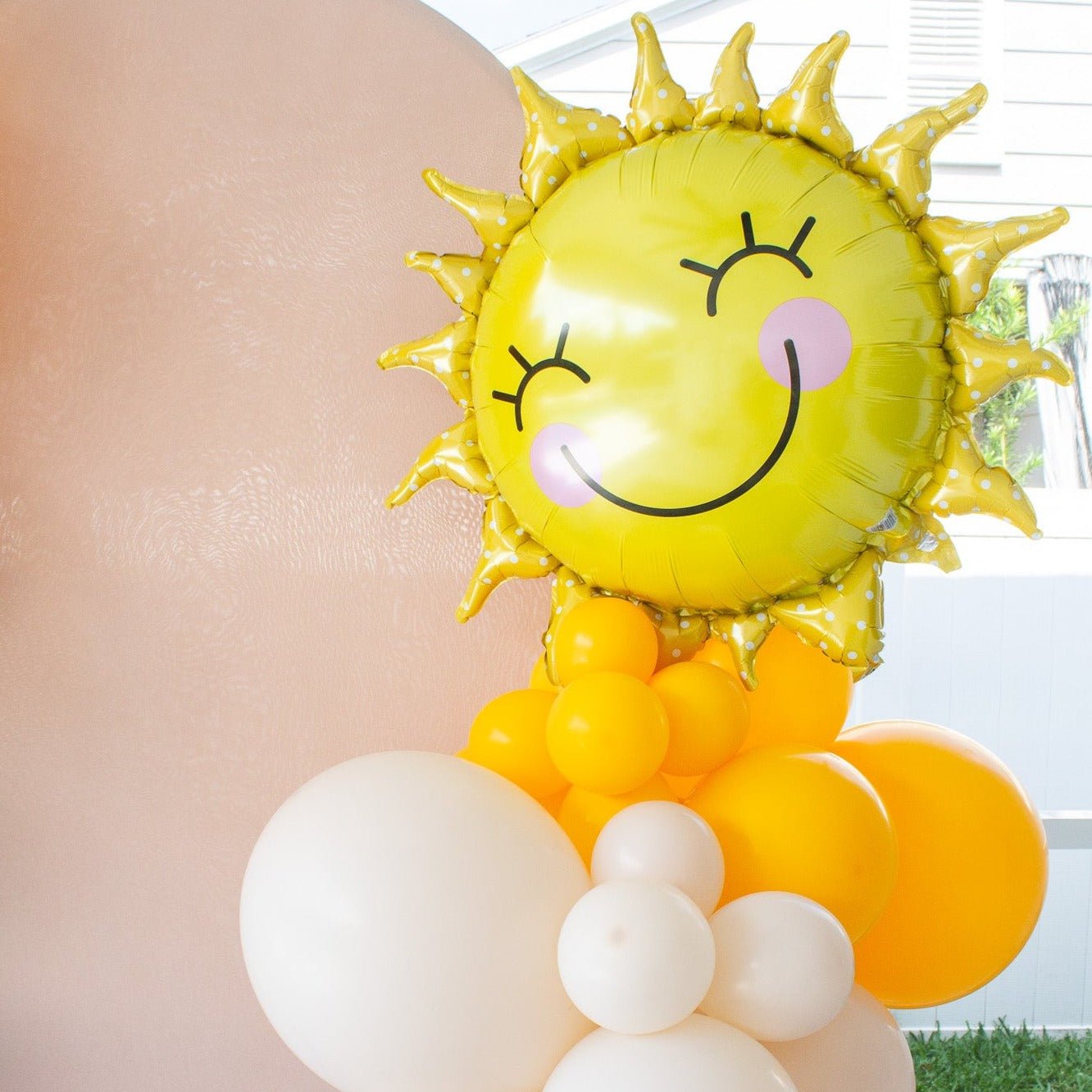 Here Comes the Son Balloon Arch - Blue and Golden Garland Kit - Ellie's Party Supply