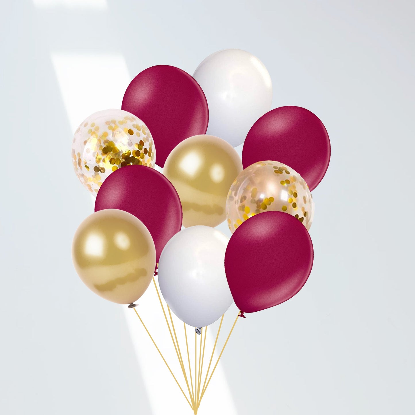 Maroon and Gold Graduation 2023 Balloon Bouquet - Ellie's Party Supply