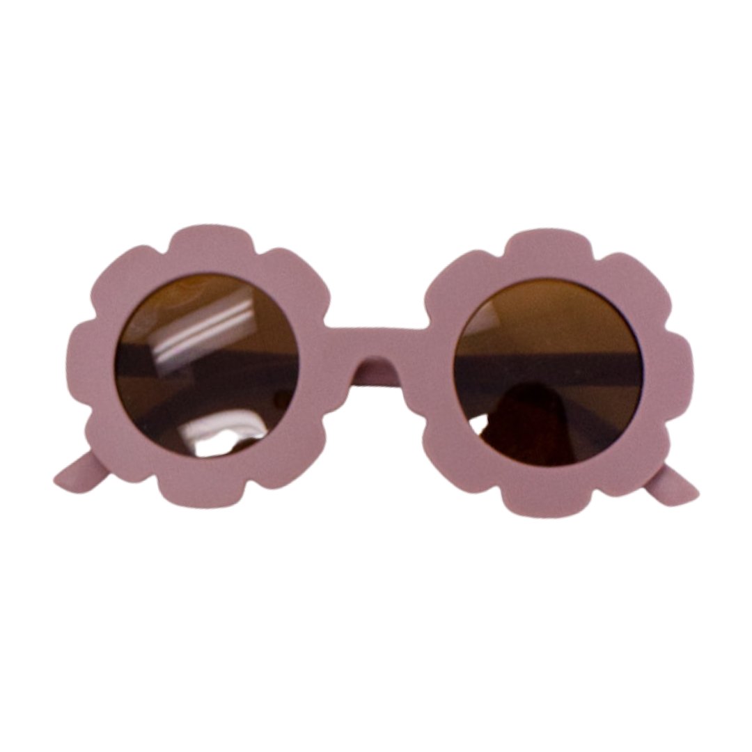 Mauve Purple Flower Shaped Kids Sunglasses - Ellie's Party Supply