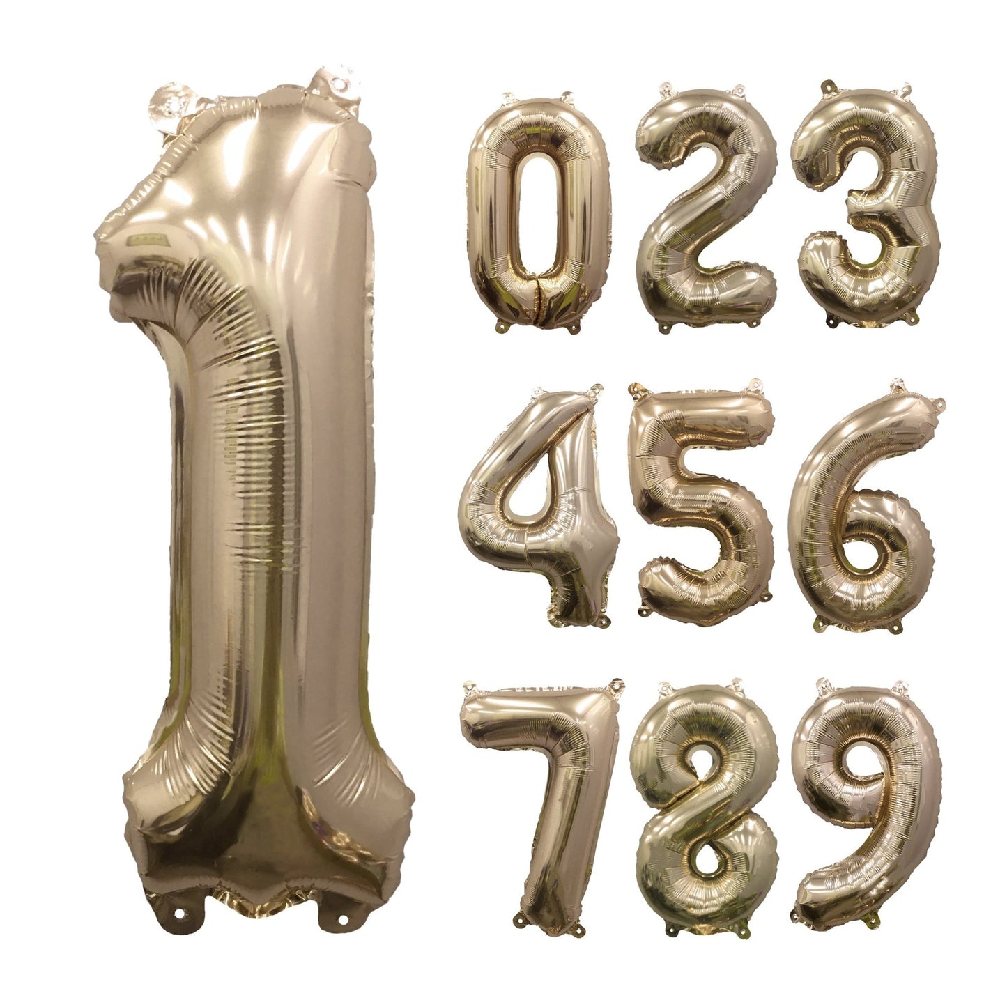 NYE 2023 Giant Gold Mylar Foil Number Balloons (32 Inches) - Ellie's Party Supply