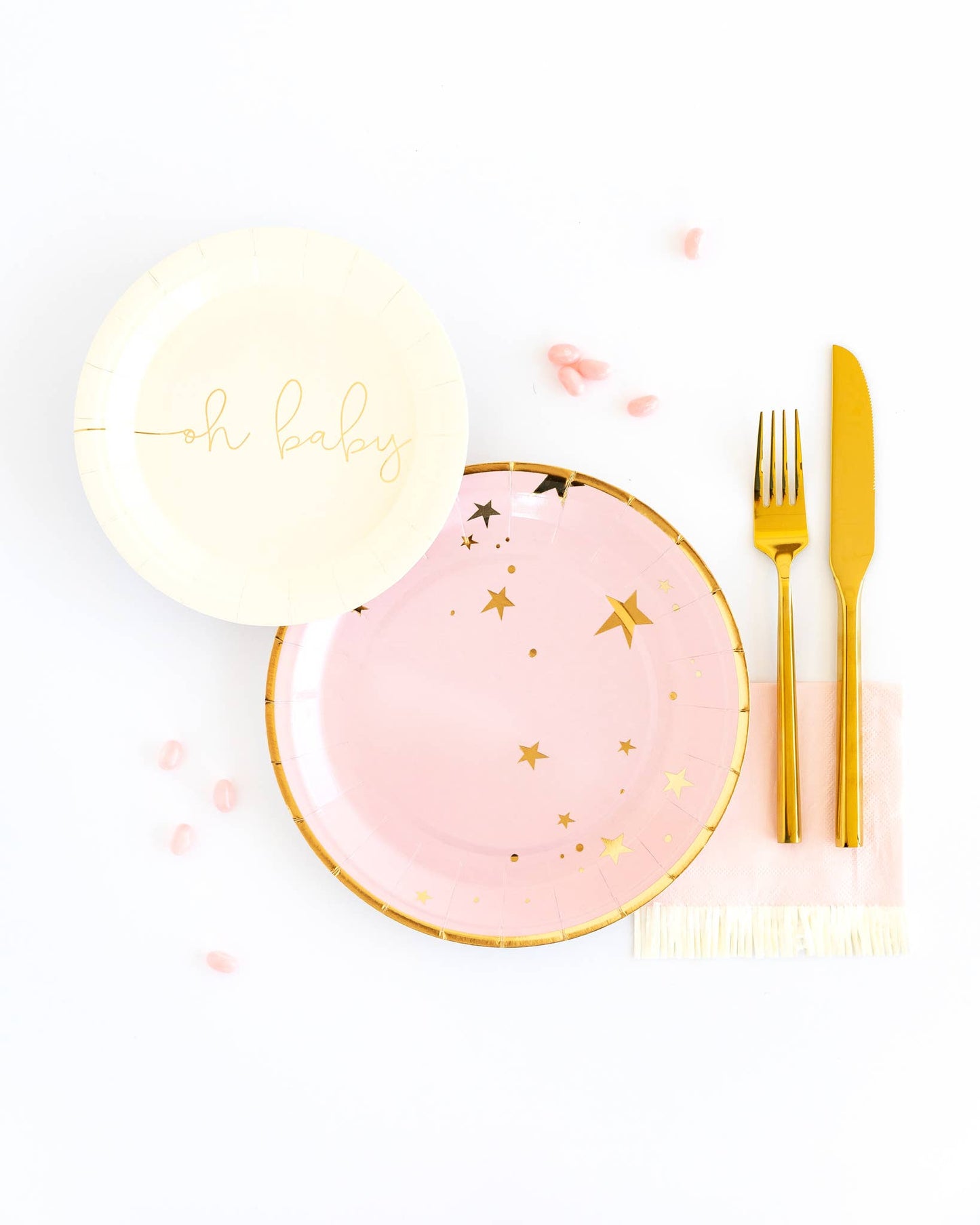 Oh Baby Small Paper Plates (Set of 8) - Ellie's Party Supply
