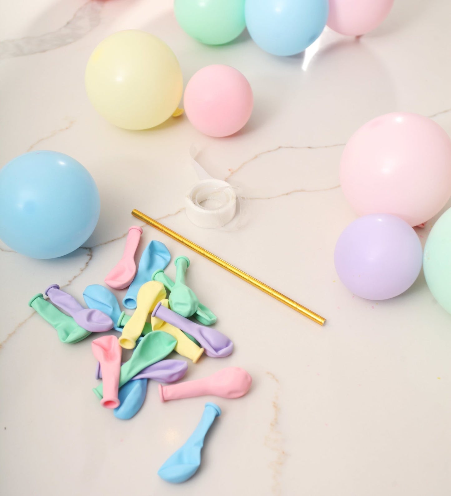 Pastel Rainbow Mini Balloon Cake Topper Kit - Ellie's Party Supply