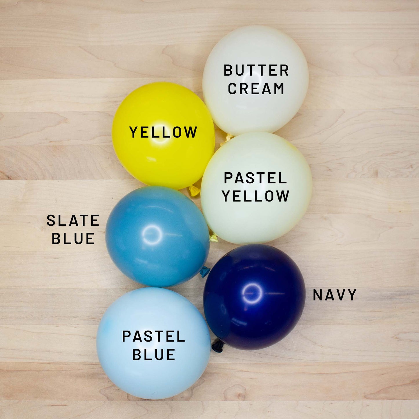 Premium Yellow Latex Balloon Packs (5", 11”, 16”, 24”, and 36”) - Ellie's Party Supply