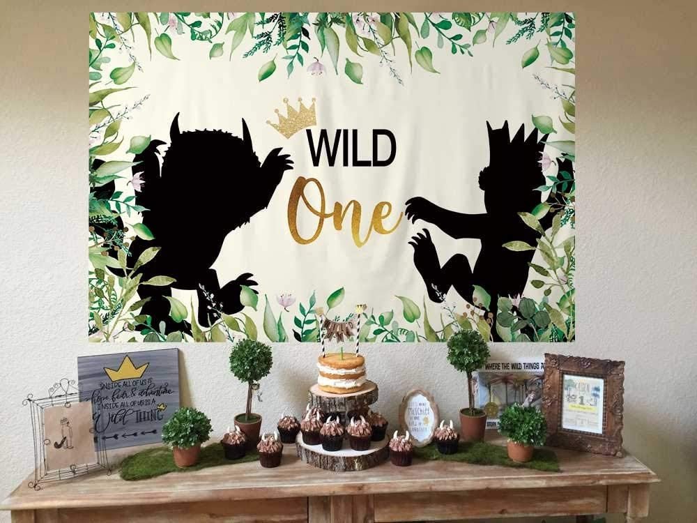 Wild One Wild Thing Birthday Backdrop from Ellie's Party Supply
