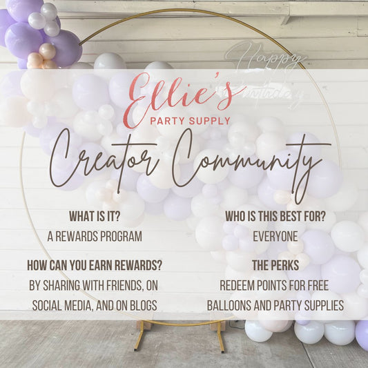 Celebrate Every Purchase: Introducing our Creator Community Rewards Program - Ellie's Party Supply