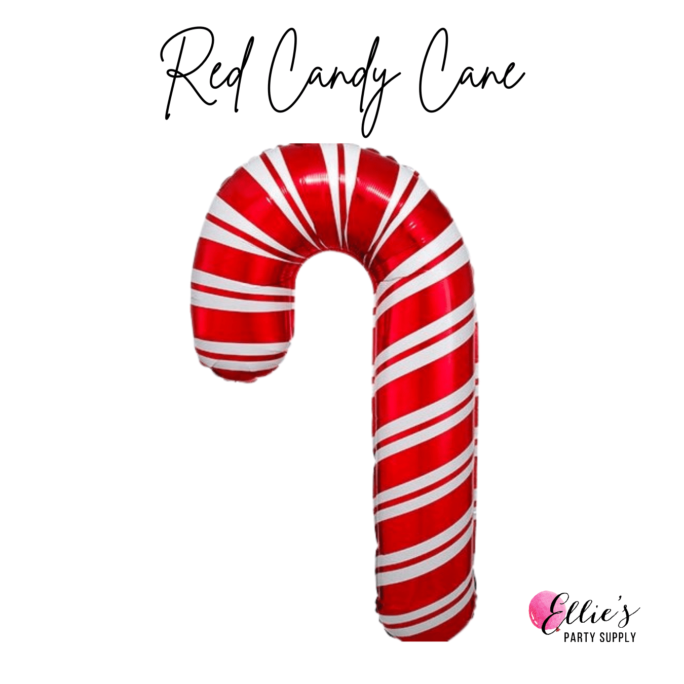 12" Red Candy Cane Balloon - Ellie's Party Supply