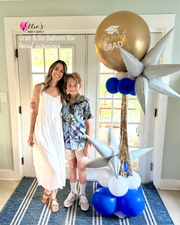 Custom Balloon Tower with Starbursts | Ellie's Grab And Go