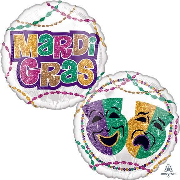 18" Mardi Gras Party - Anagram - Ellie's Party Supply