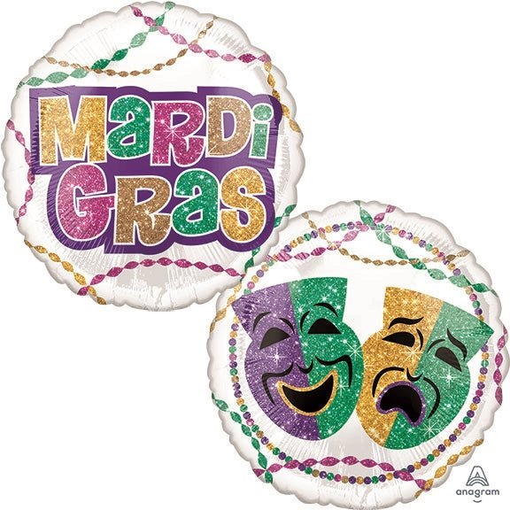 18" Mardi Gras Party - Anagram - Ellie's Party Supply