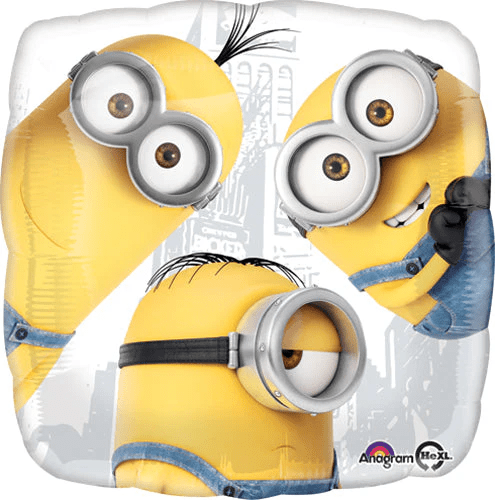 18" Minion Foil Balloon - Despicable Me Party Decor | Air or Helium - Ellie's Party Supply