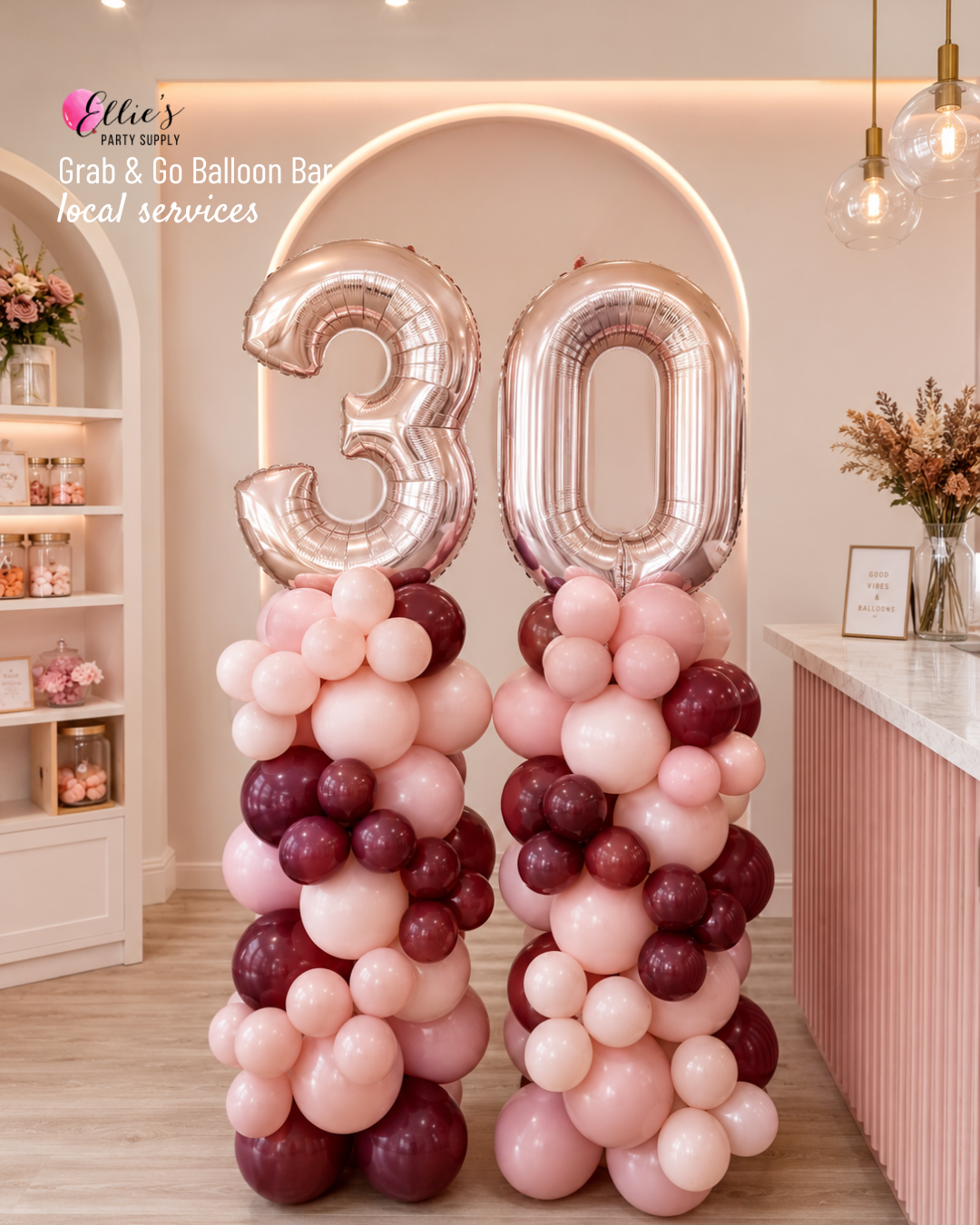 Number Balloon Columns | Ellie's Grab And Go