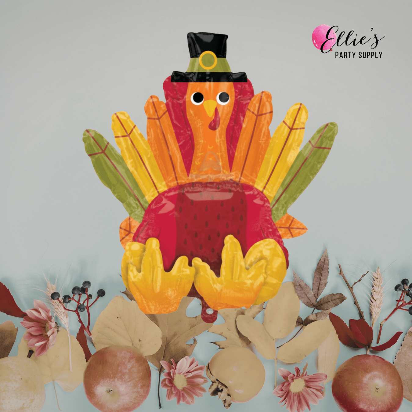 21" Turkey Pilgrim Sitting Balloon - Ellie's Party Supply