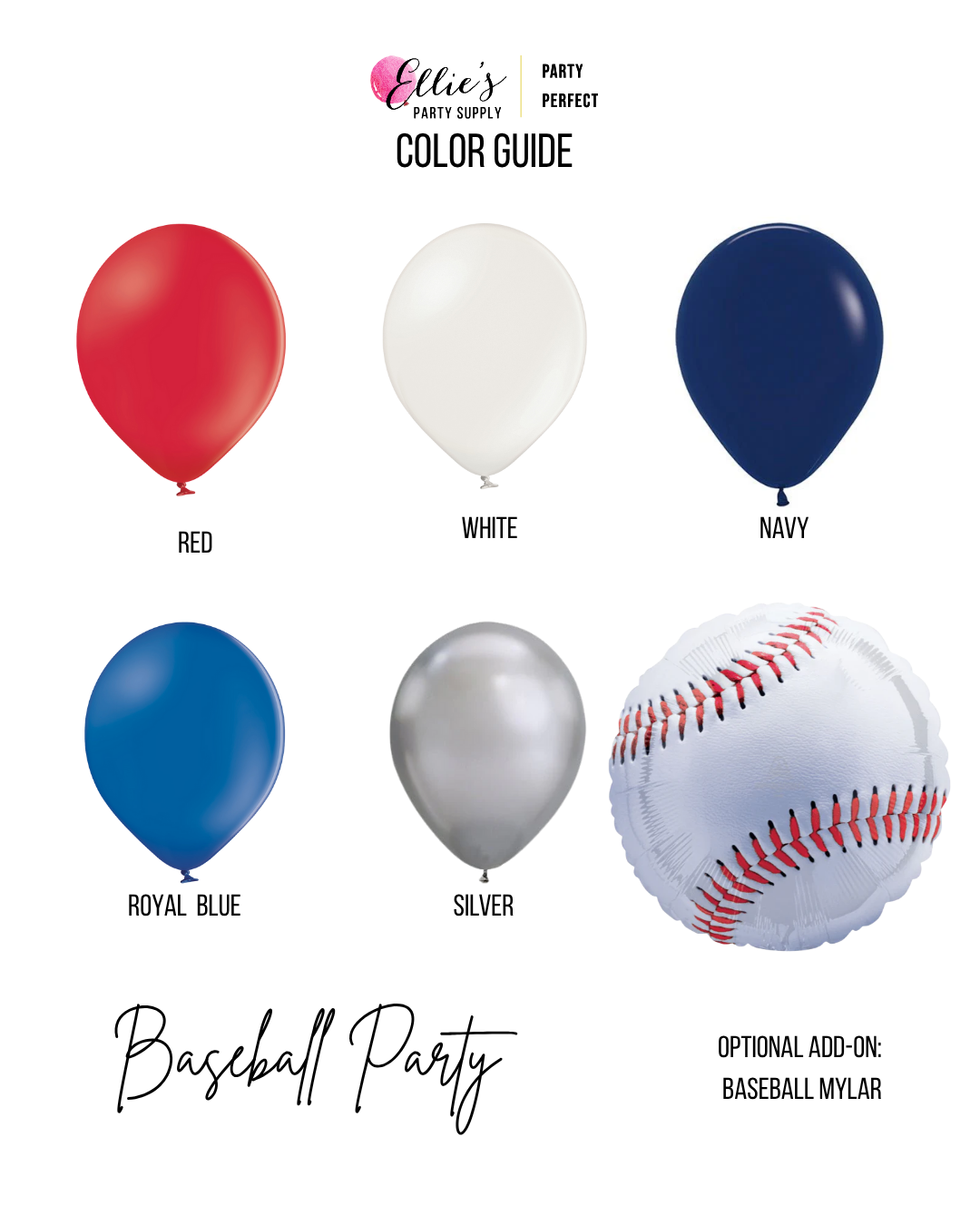 Baseball Party Balloon Garland Kit