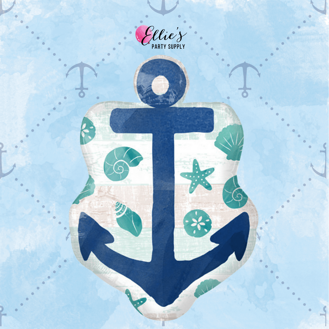 30” Anchor Sea and Sun Balloon - Ellie's Party Supply
