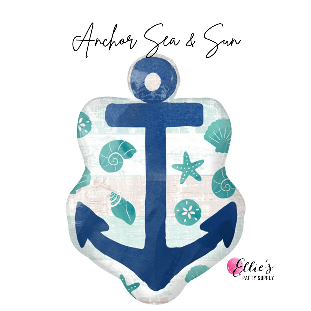 30” Anchor Sea and Sun Balloon - Ellie's Party Supply
