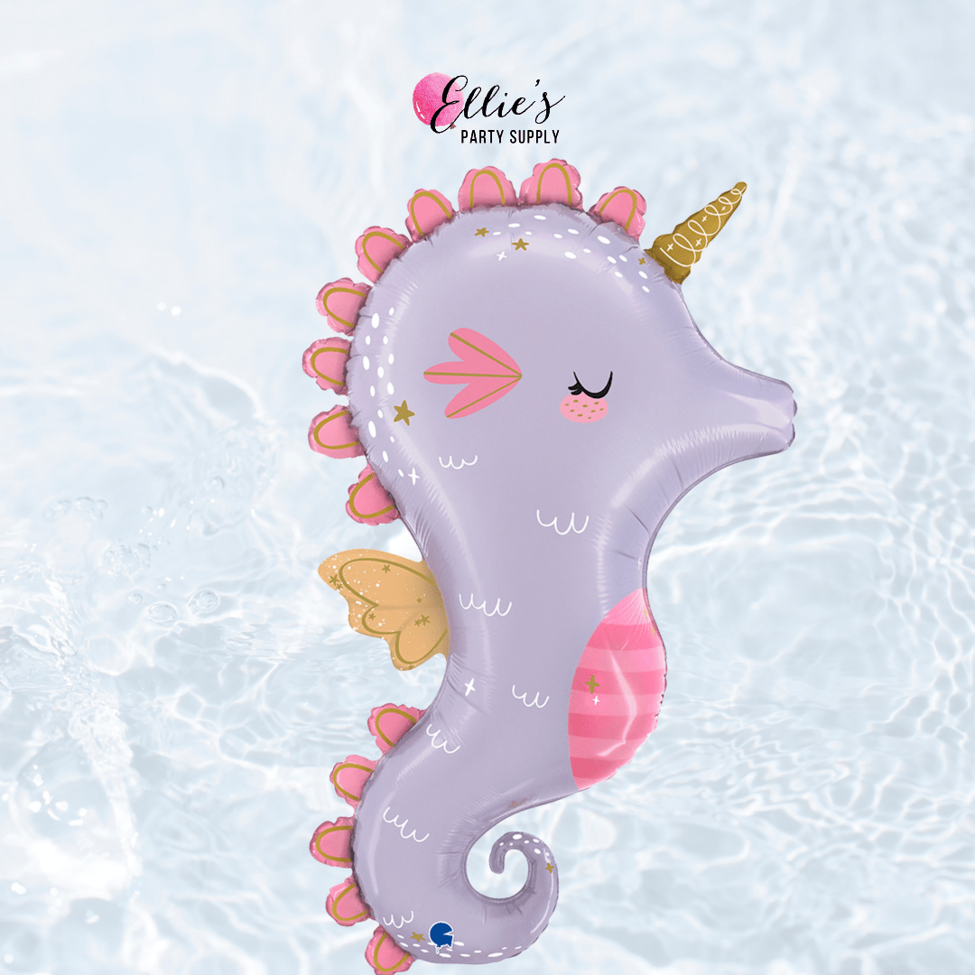 36” Pink Seahorse Magical Balloon - Ellie's Party Supply