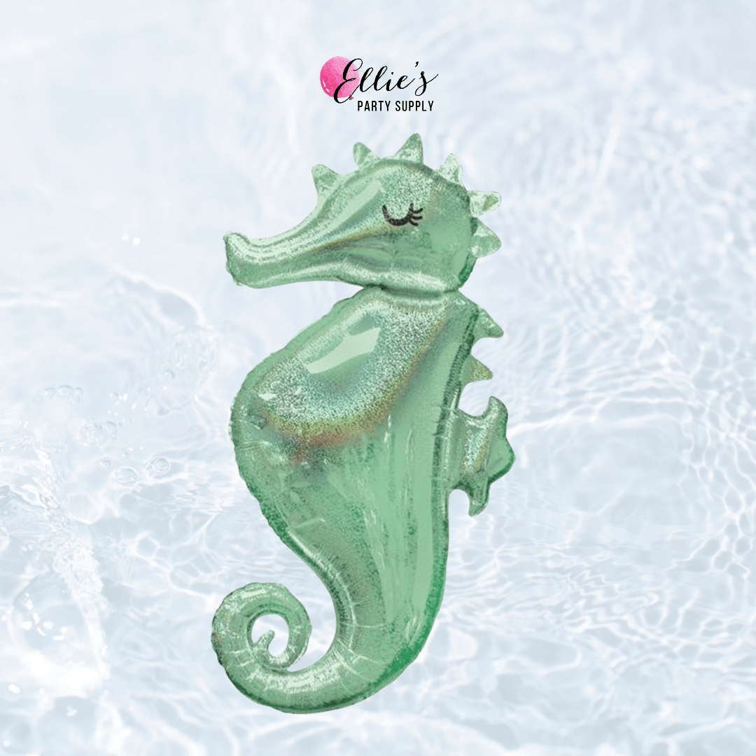 38” Seahorse Wishes Balloon - Ellie's Party Supply