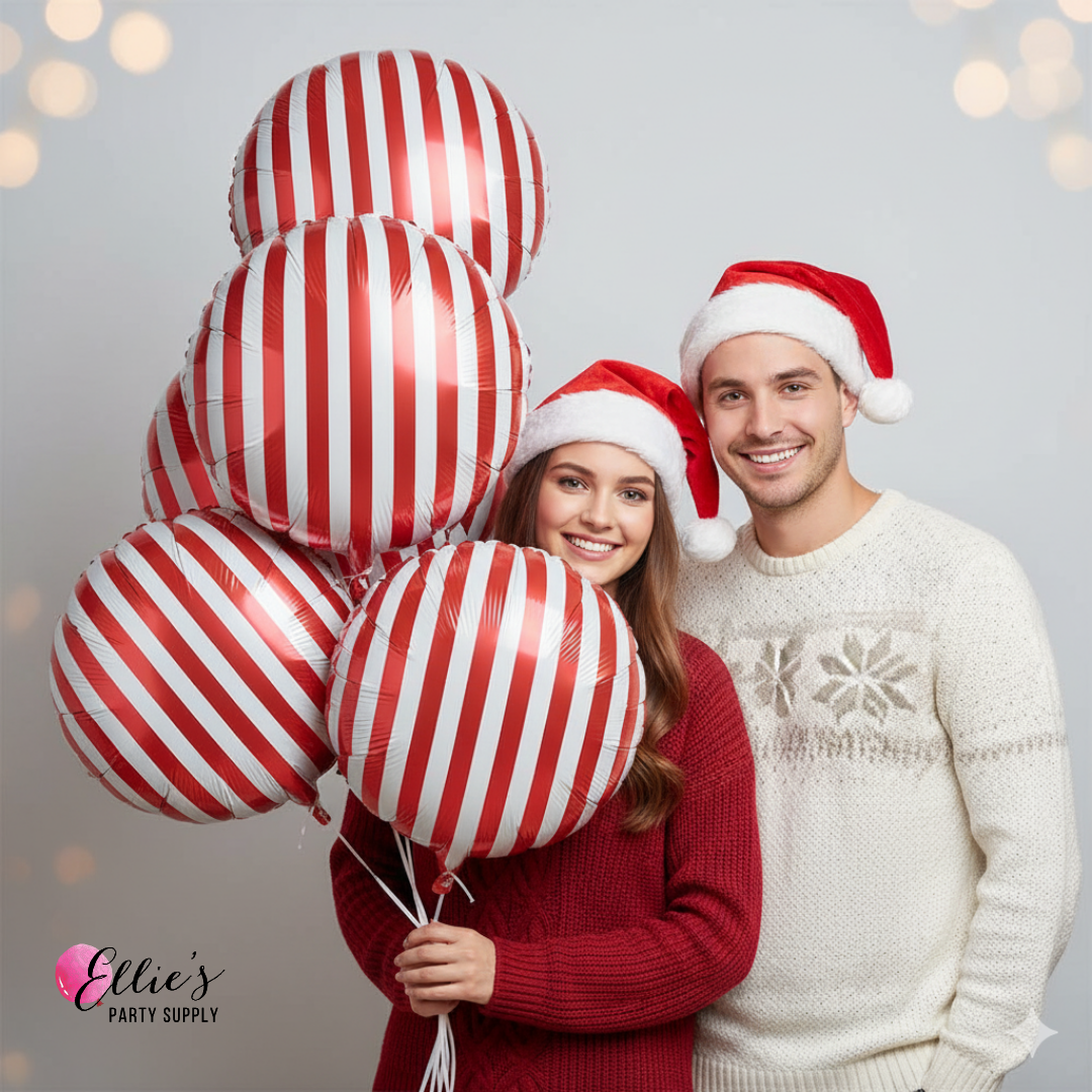 18” Striped Balloon – Black, Blue, Pink, Red, or Yellow