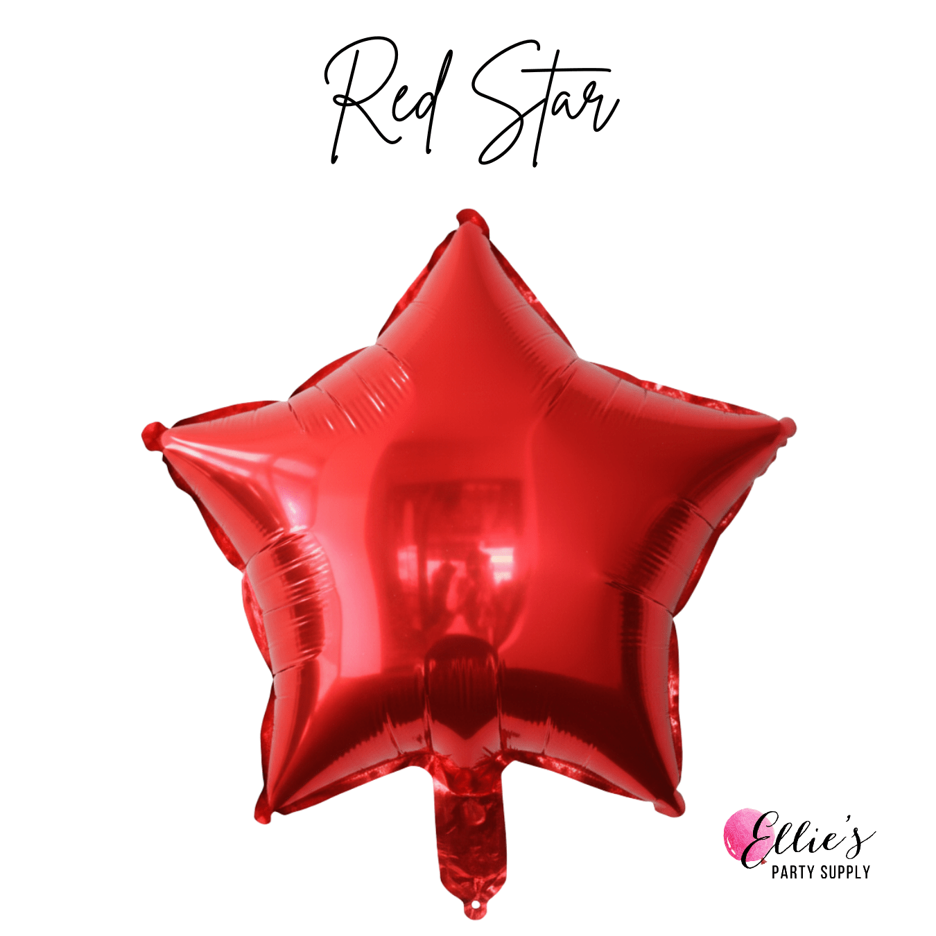 9" Red Star Balloon - Ellie's Party Supply