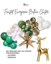 Frosted Evergreen Balloon Cluster Garland
