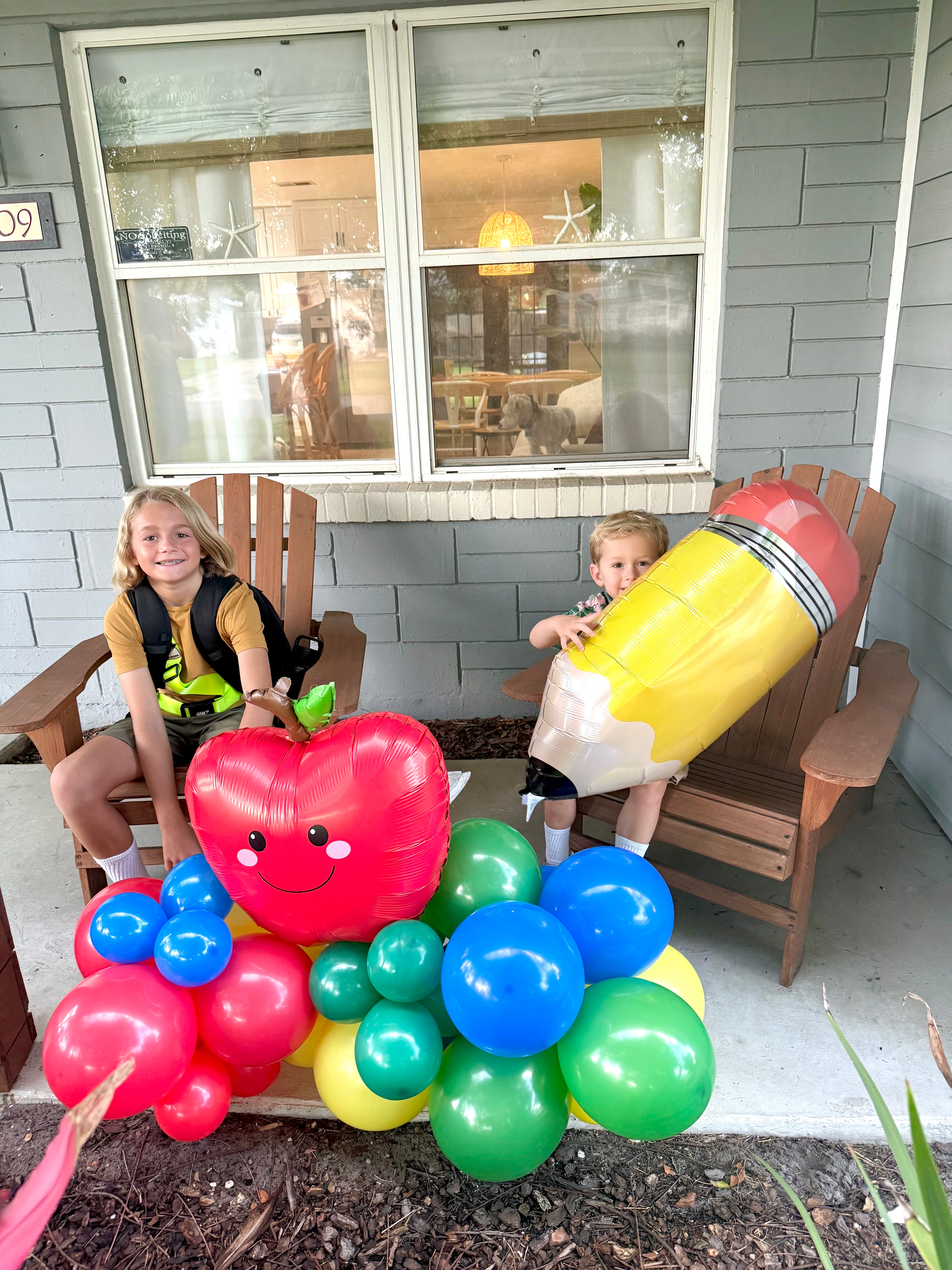 Smiling Red Apple 21" Foil Balloon