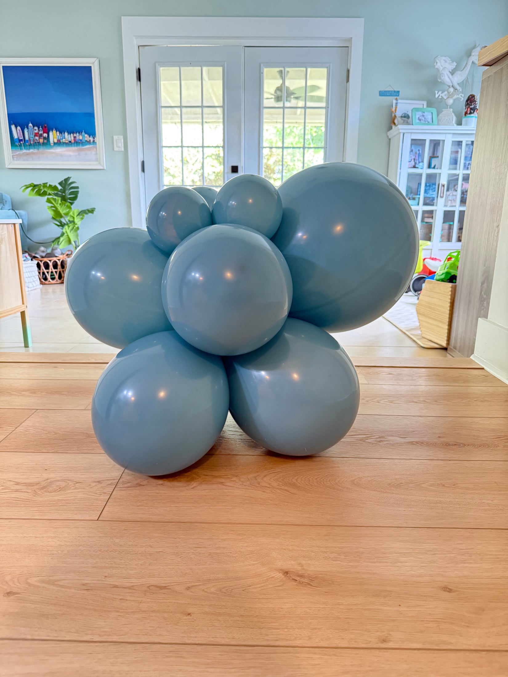 Premium Slate Blue Latex Balloon Cluster (5", 11” and 17”) - Ellie's Party Supply