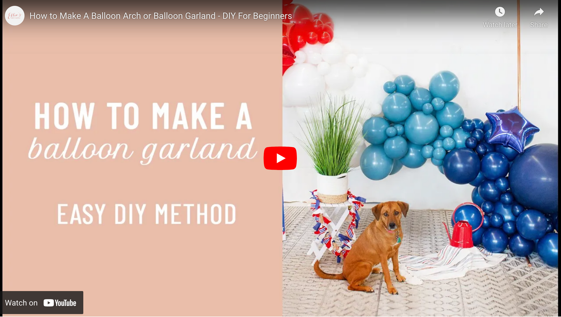 Load video: how to create a balloon garland
