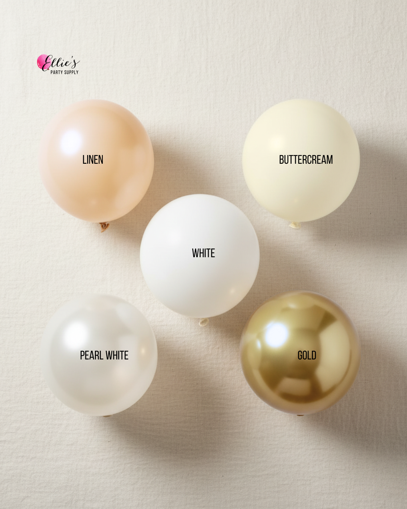 Vanilla Frost Balloon Cluster Garland