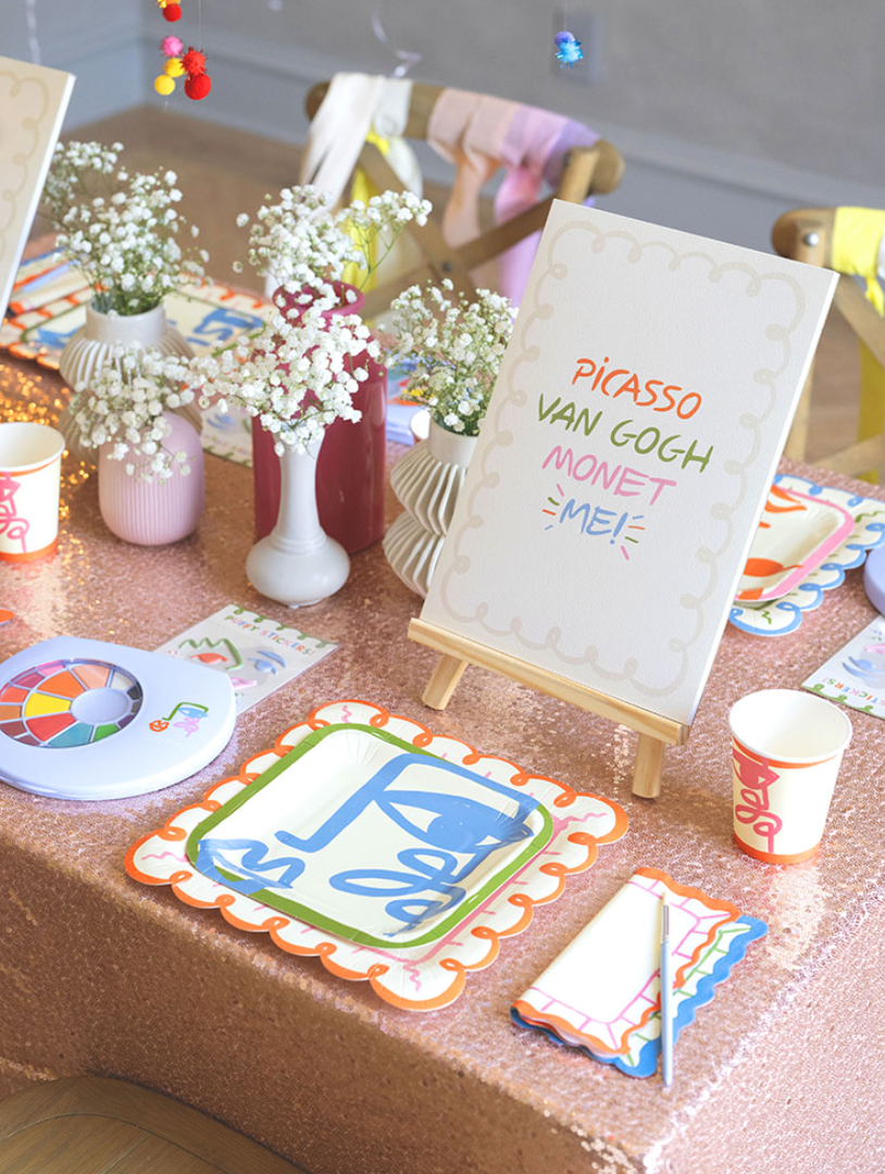 Art Party Dessert Plates (x 12) - Ellie's Party Supply